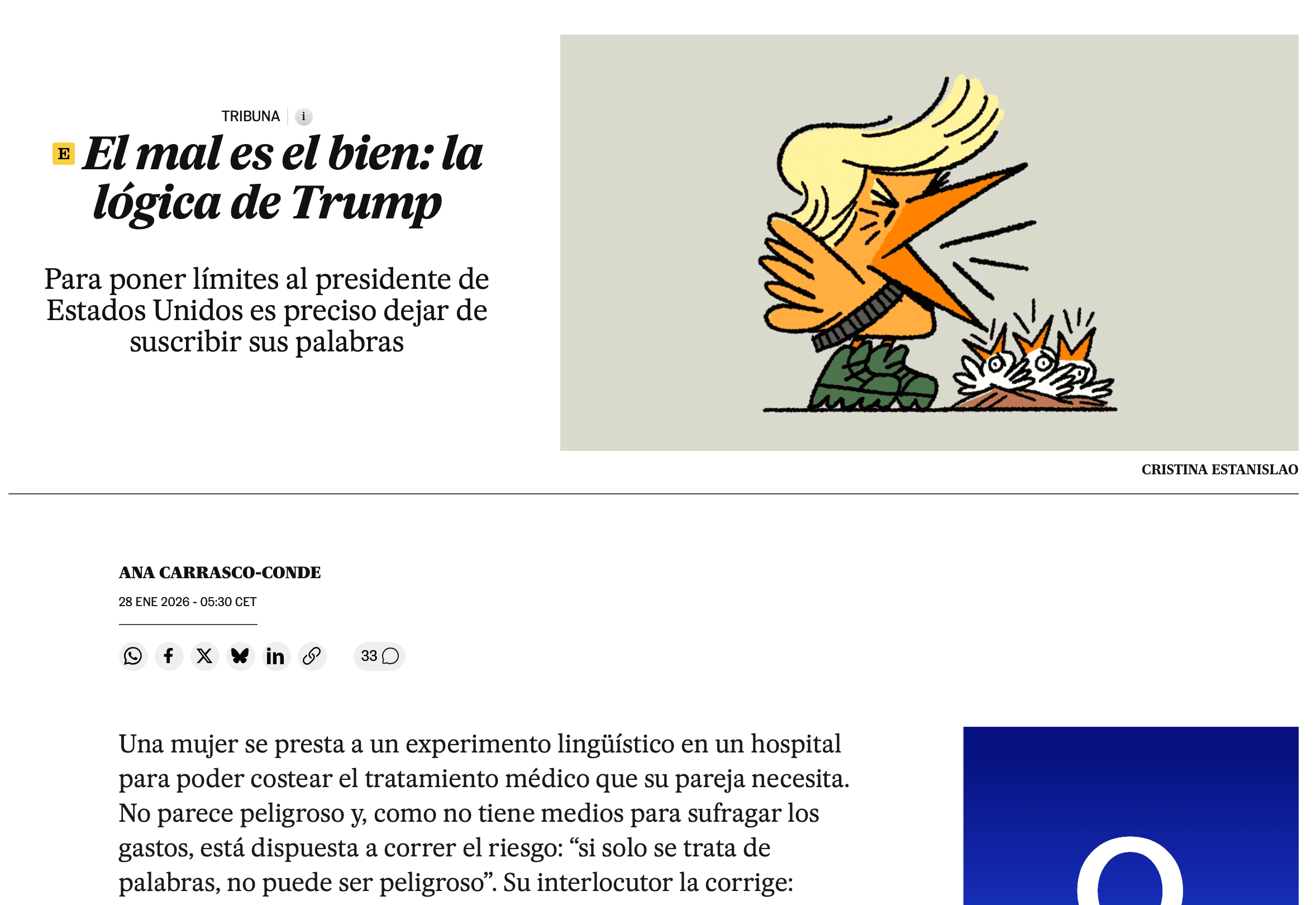 Tribuna: El bien es el mal. La lógica de Trump